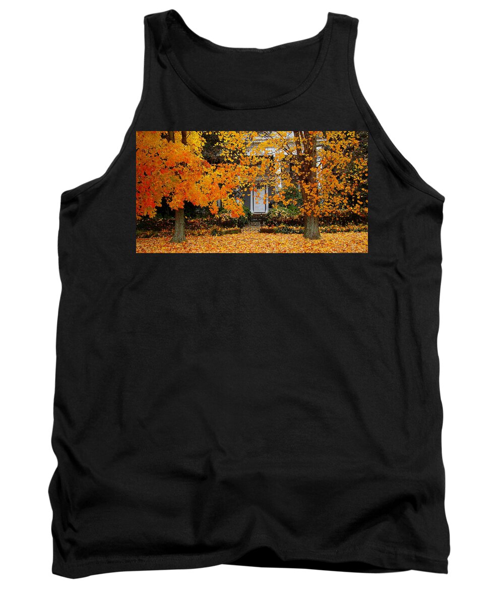 Fine Art Tank Top featuring the photograph Autumn Homecoming by Rodney Lee Williams