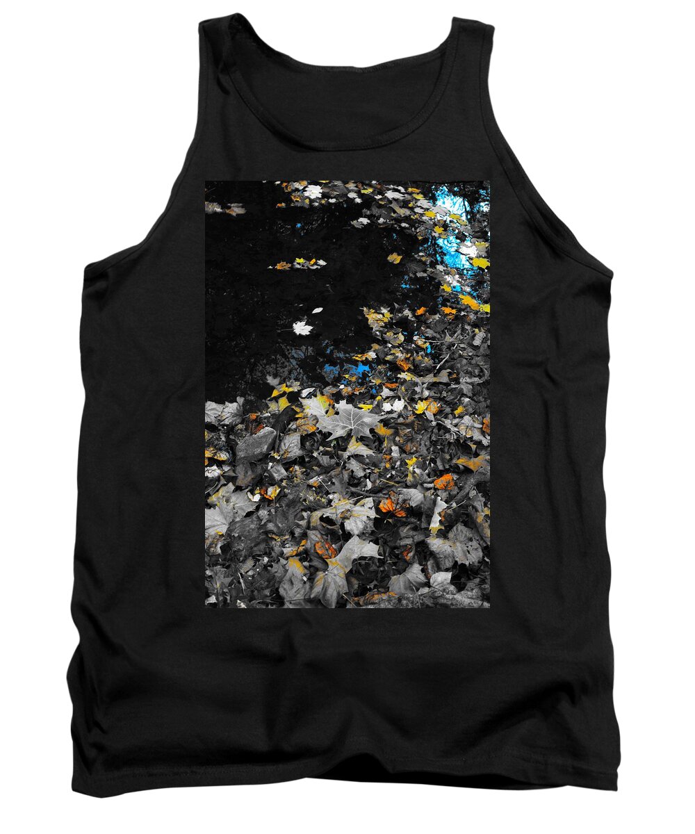 Leaves Tank Top featuring the photograph Autumn's Last Color by Photographic Arts And Design Studio