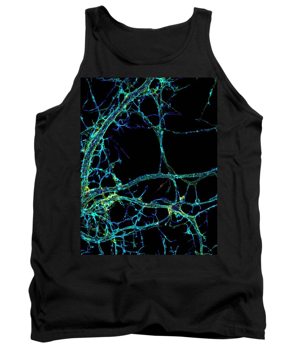Science Tank Top featuring the photograph Axonal Cytoskeleton, Storm Image by Science Source