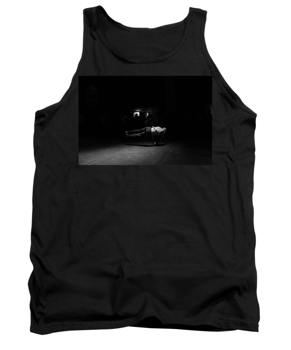 Dance Tank Top featuring the photograph B Boy 6 by D Justin Johns