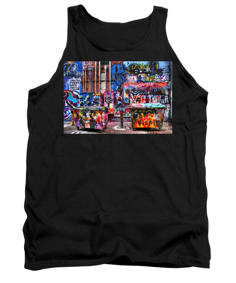 Graffiti Tank Top featuring the photograph Back Alley Canvas by Anthony Wilkening