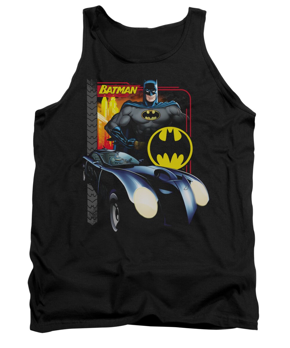 Batman Tank Top featuring the digital art Batman - Bat Racing by Brand A