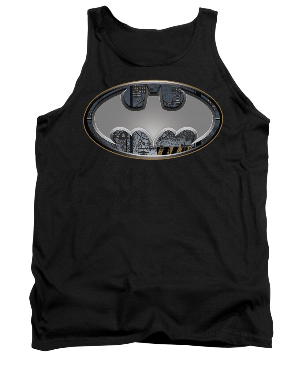 Batman Tank Top featuring the digital art Batman - Steel Wall Shield by Brand A