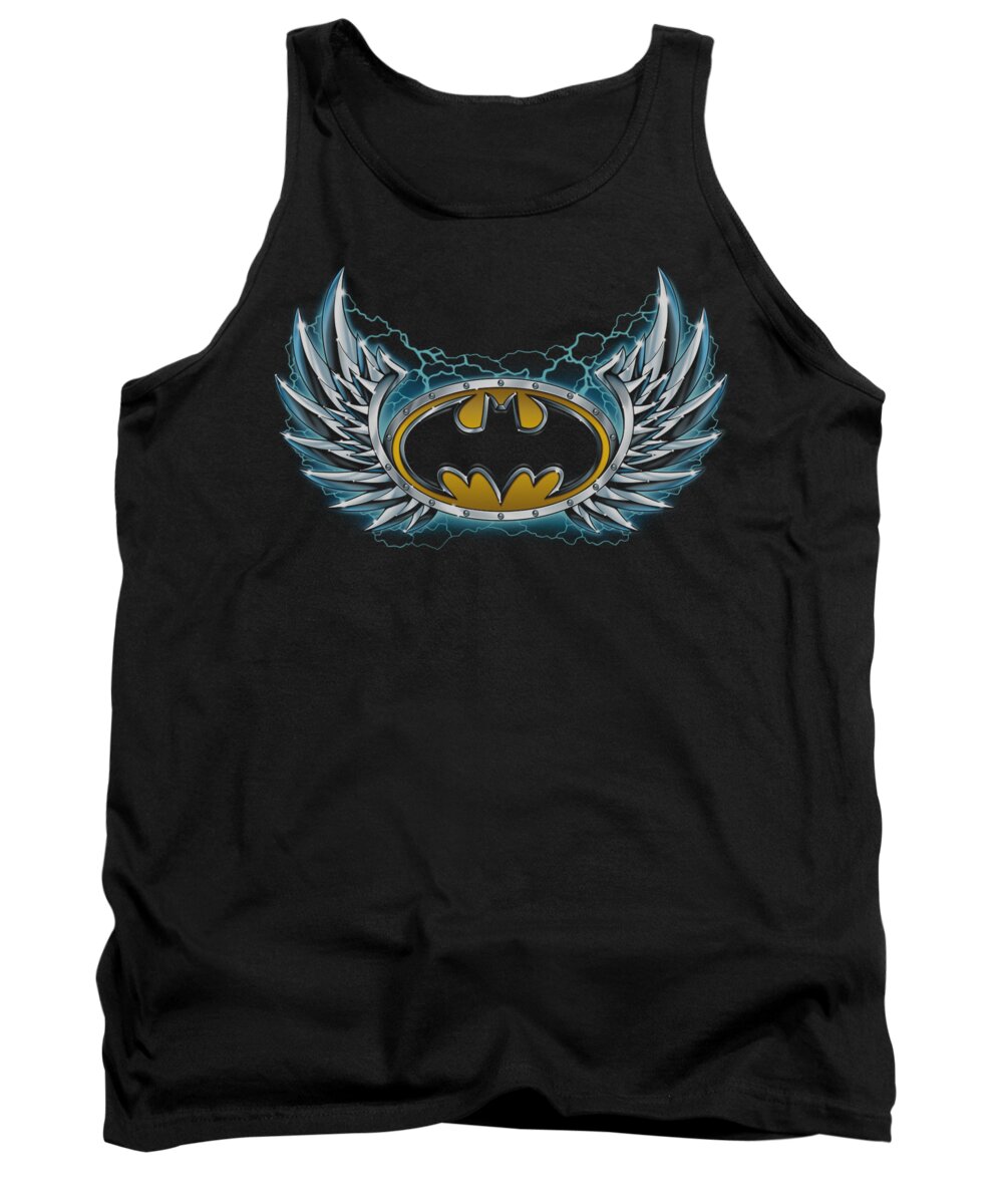 Batman Tank Top featuring the digital art Batman - Steel Wings Logo by Brand A