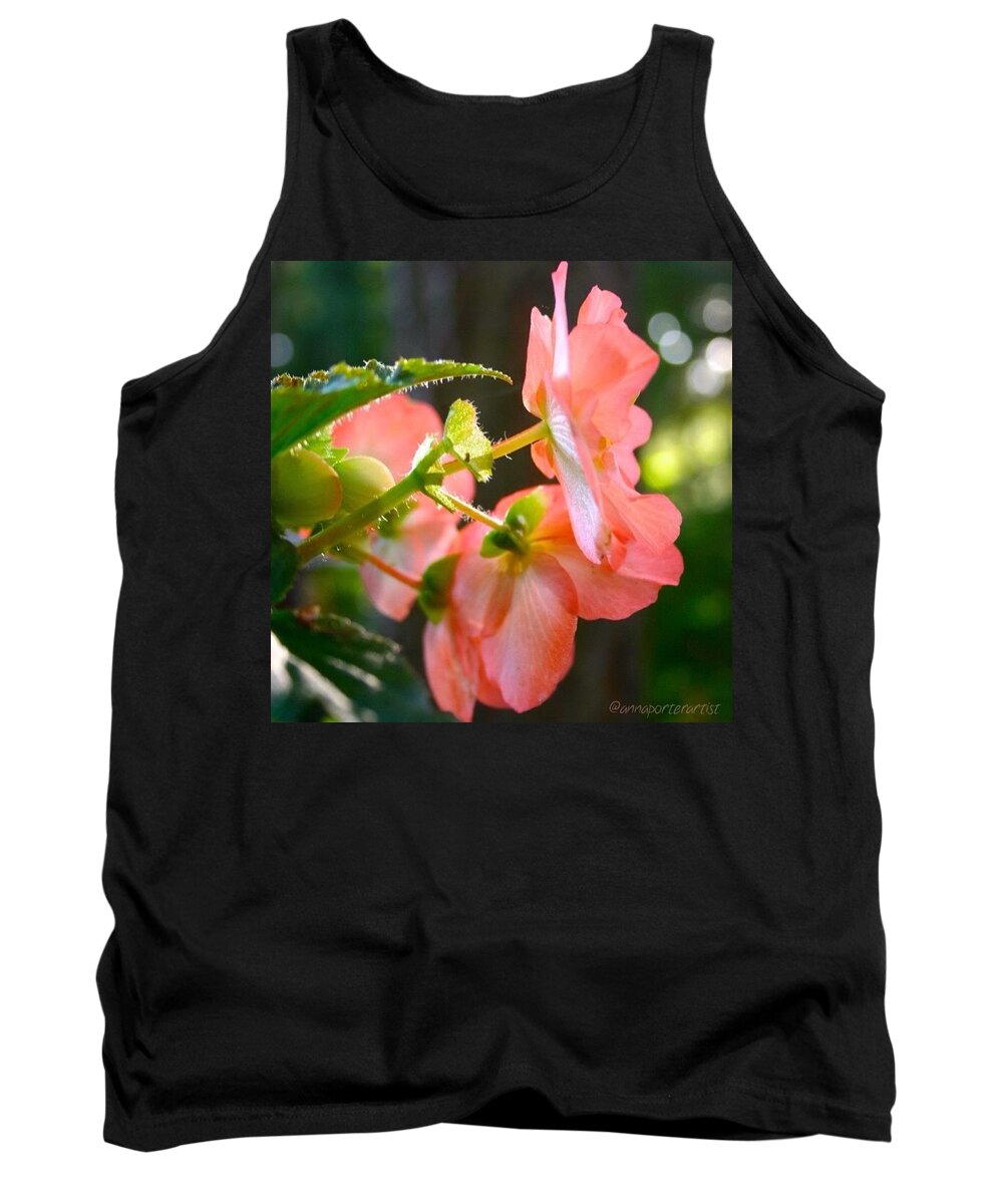 Top_masters Tank Top featuring the photograph Beautiful Pale Orange Flowering by Anna Porter