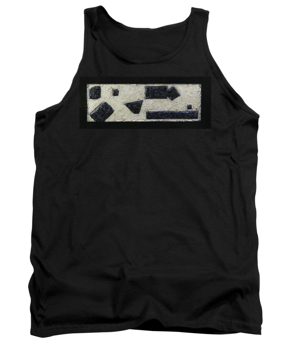Geometric Shapes Tank Top featuring the painting Black and WHITE by Christopher Schranck
