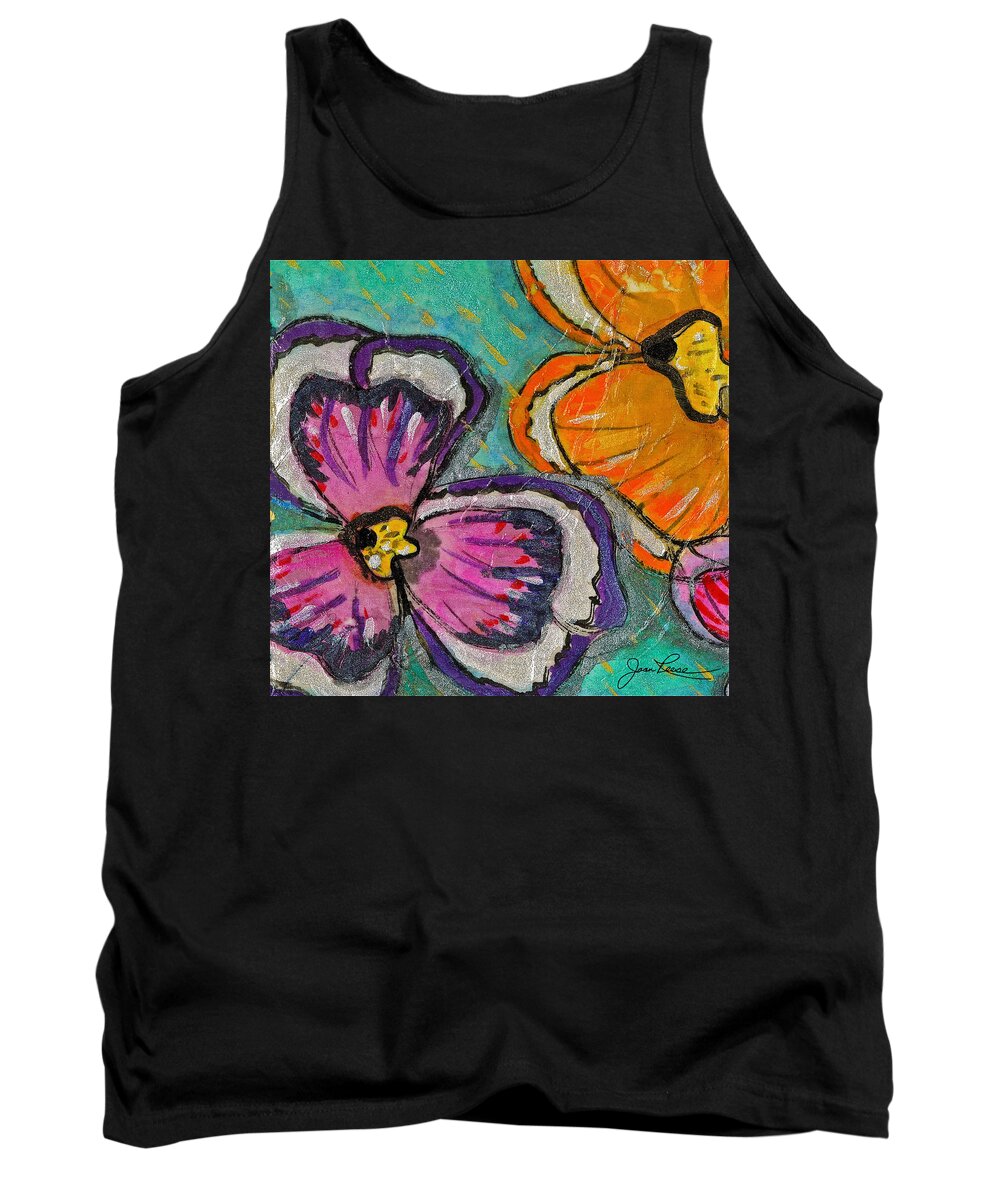 Watercolor Tank Top featuring the painting Blooming Flowers by Joan Reese