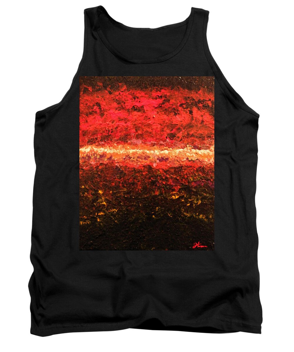 Abstract Tank Top featuring the painting Boiling Point by Todd Hoover