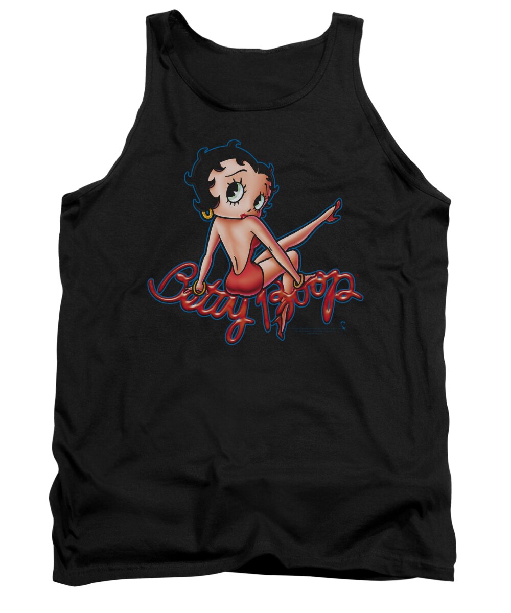 Betty Boop Tank Top featuring the digital art Boop - Betty's Back by Brand A
