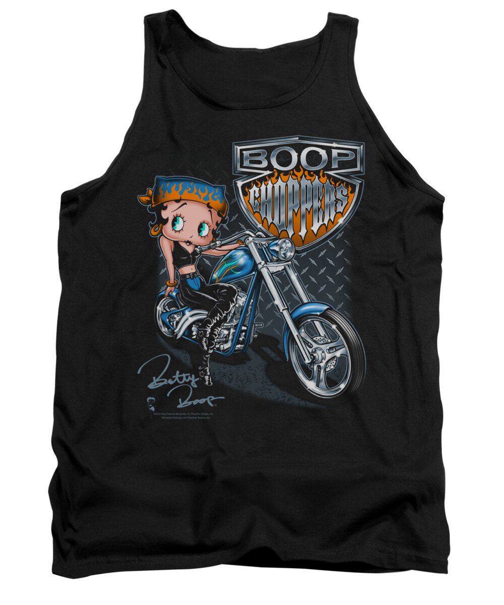 Betty Boop Tank Top featuring the digital art Boop - Choppers by Brand A