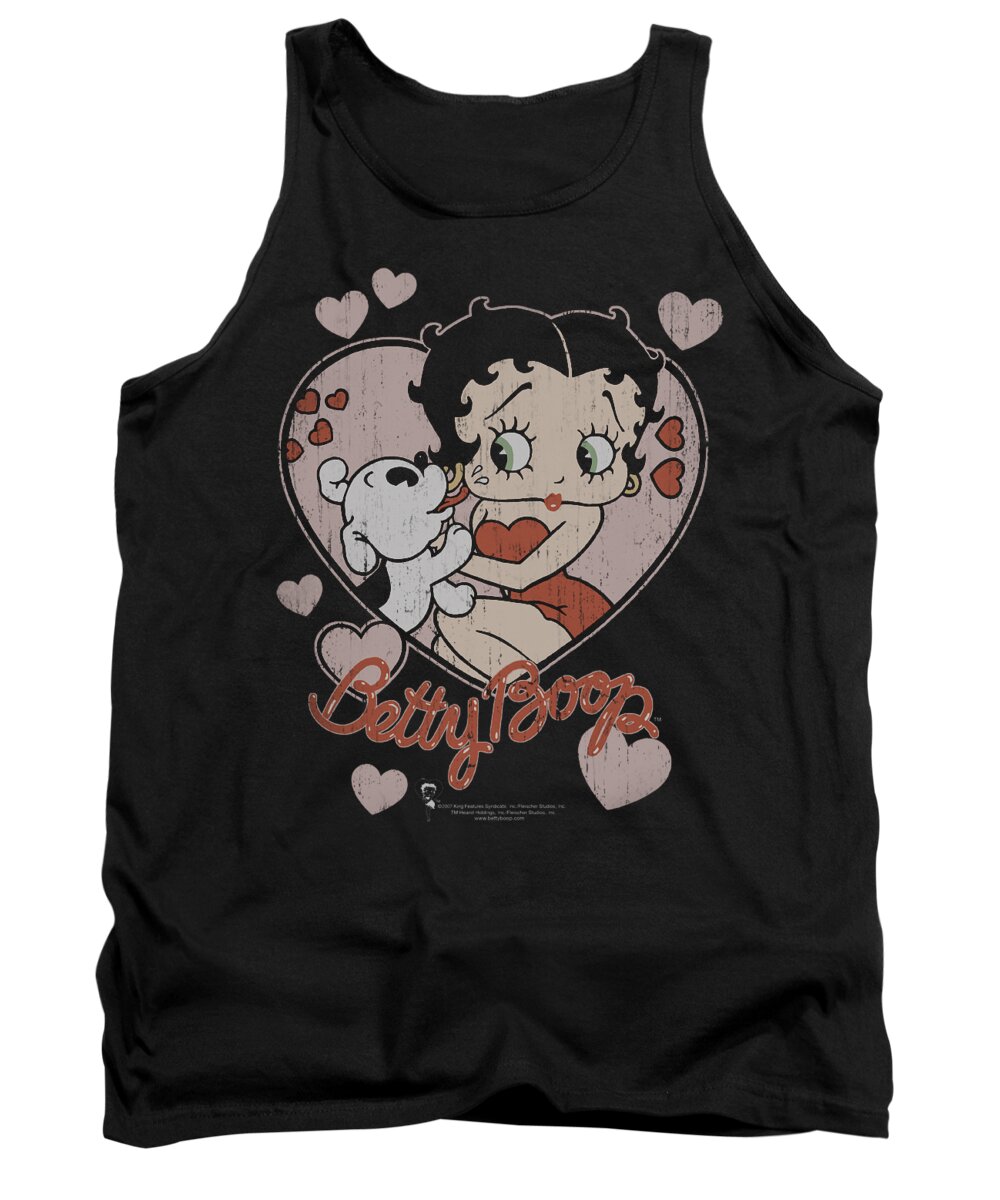 Betty Boop Tank Top featuring the digital art Boop - Classic Kiss by Brand A