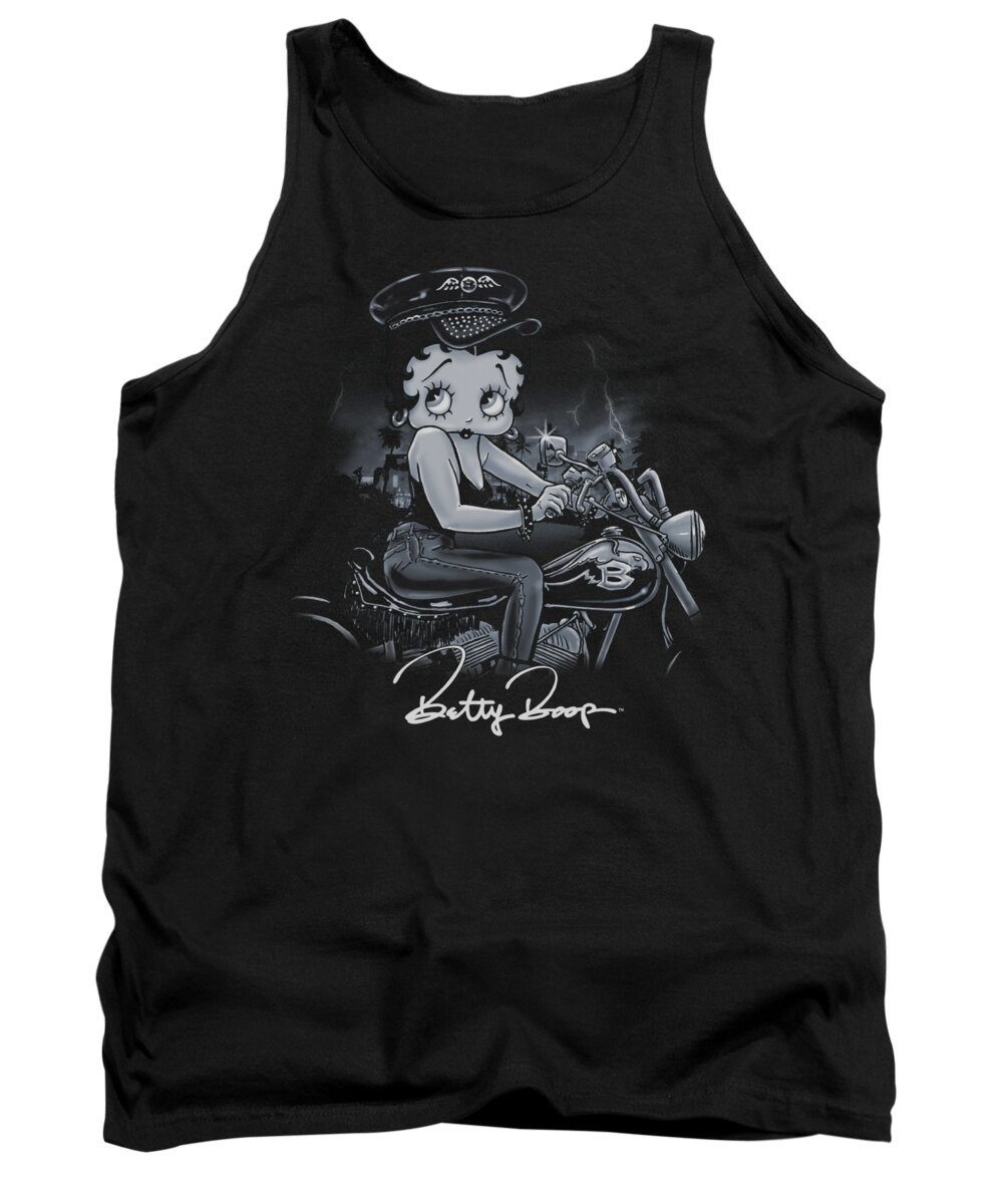 Betty Boop Tank Top featuring the digital art Boop - Storm Rider by Brand A