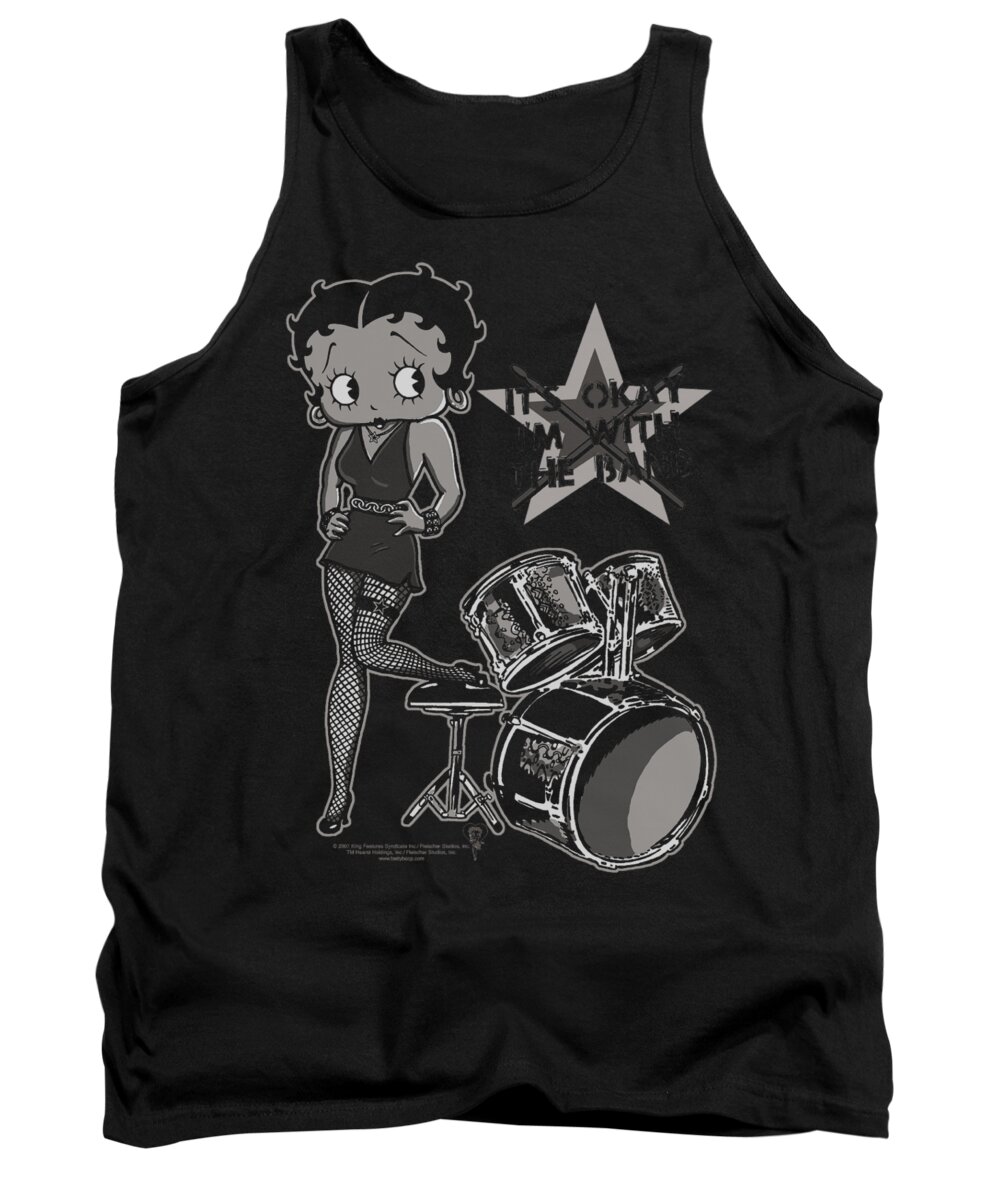 Betty Boop Tank Top featuring the digital art Boop - With The Band by Brand A