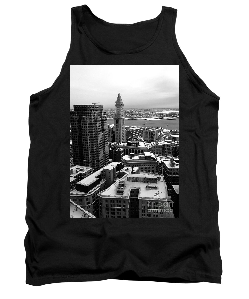 Boston Tank Top featuring the photograph Boston - Cold Winter Skyline by Mark Valentine