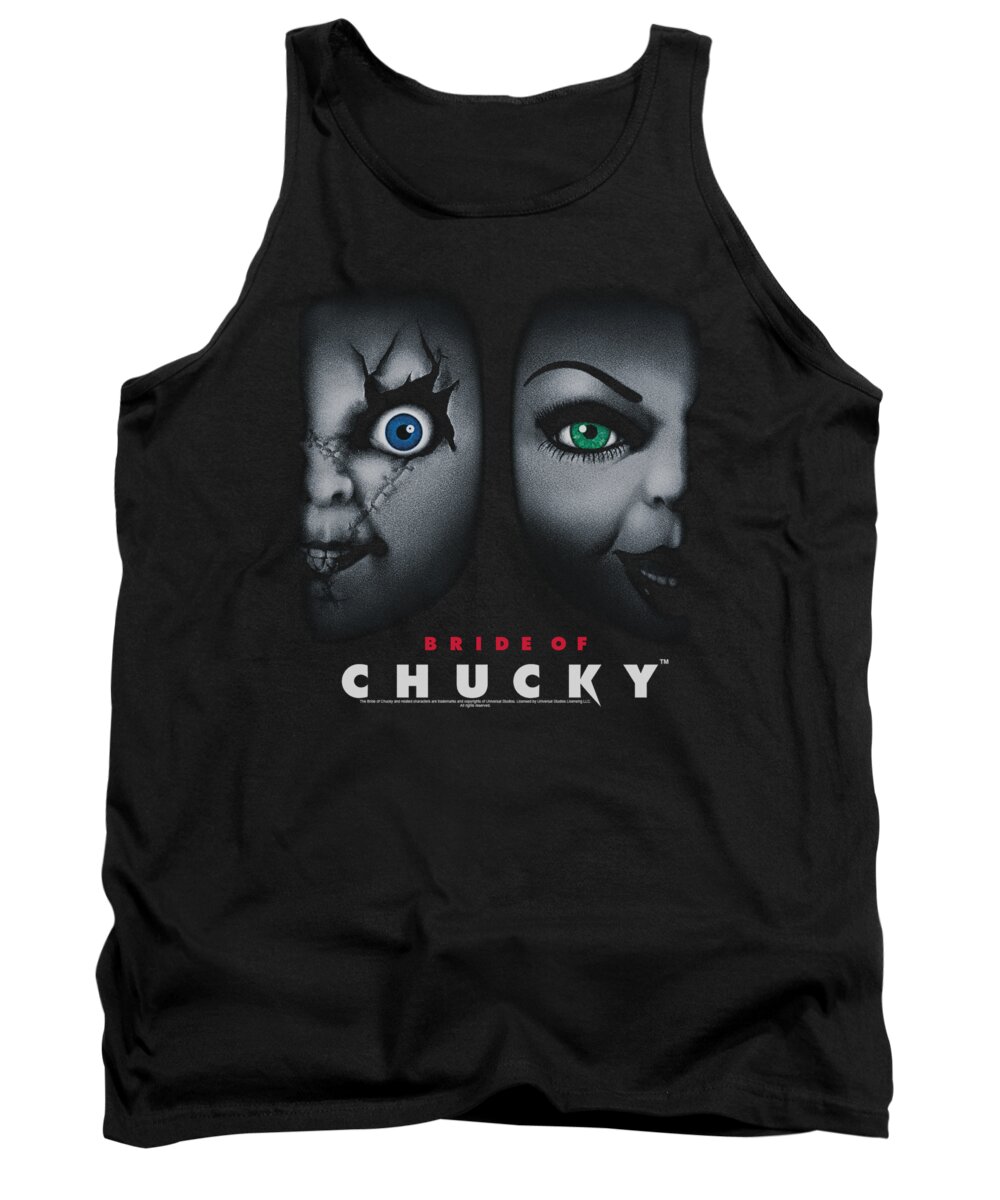 Bride Of Chucky Tank Top featuring the digital art Bride Of Chucky - Happy Couple by Brand A