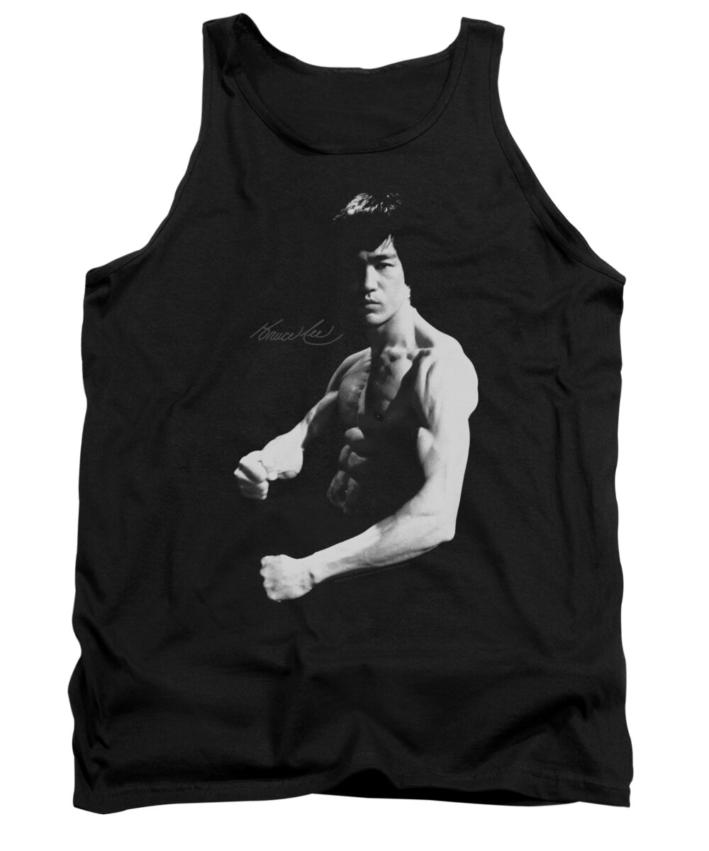Celebrity Tank Top featuring the digital art Bruce Lee - Stance by Brand A