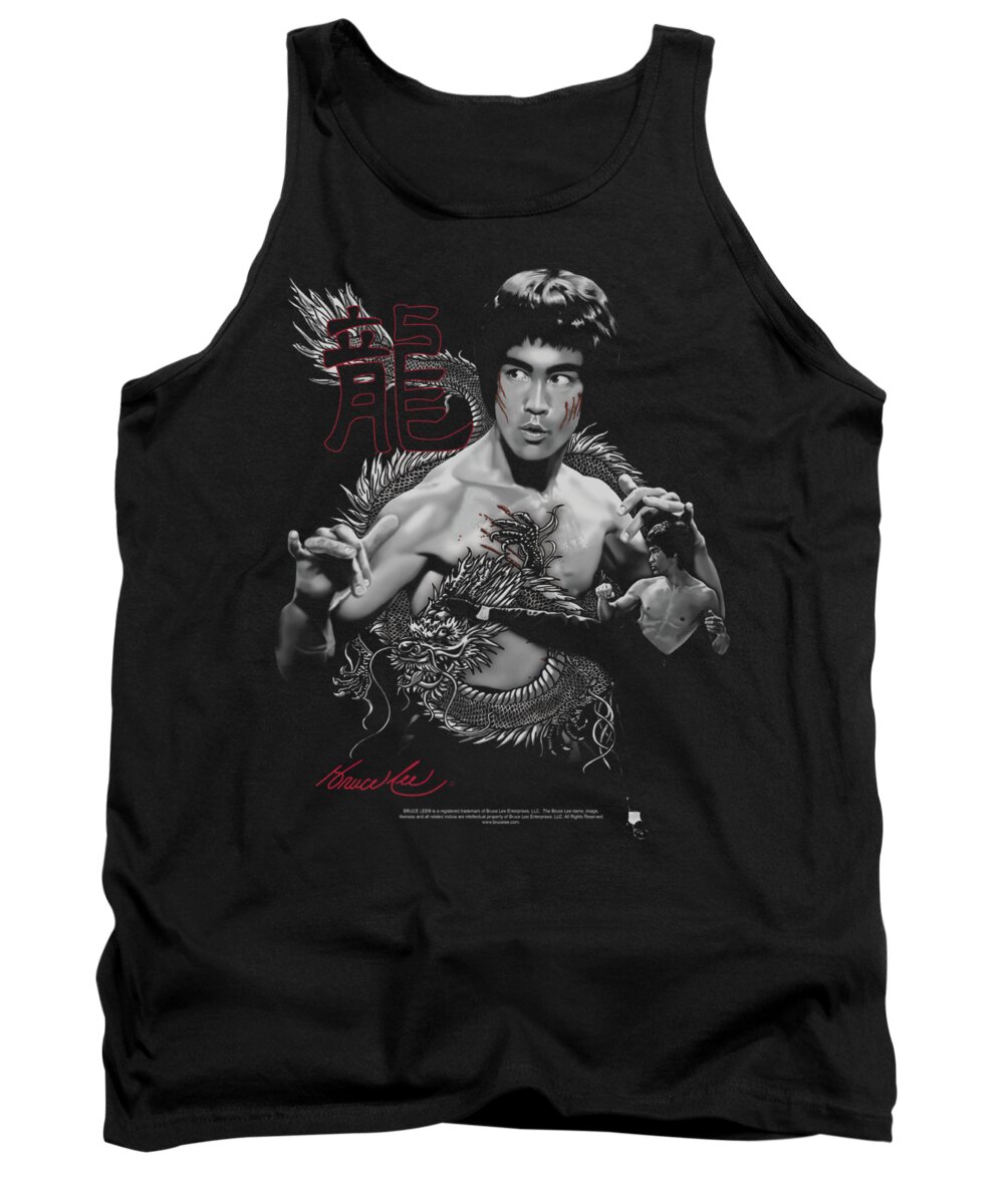 Celebrity Tank Top featuring the digital art Bruce Lee - The Dragon by Brand A