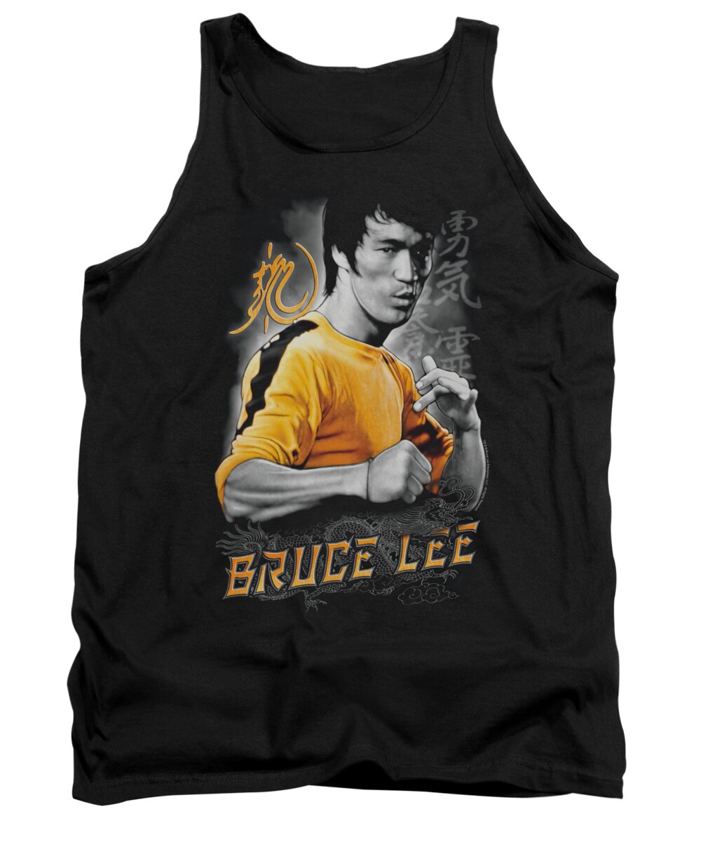 Bruce Lee Tank Top featuring the digital art Bruce Lee - Yellow Dragon by Brand A