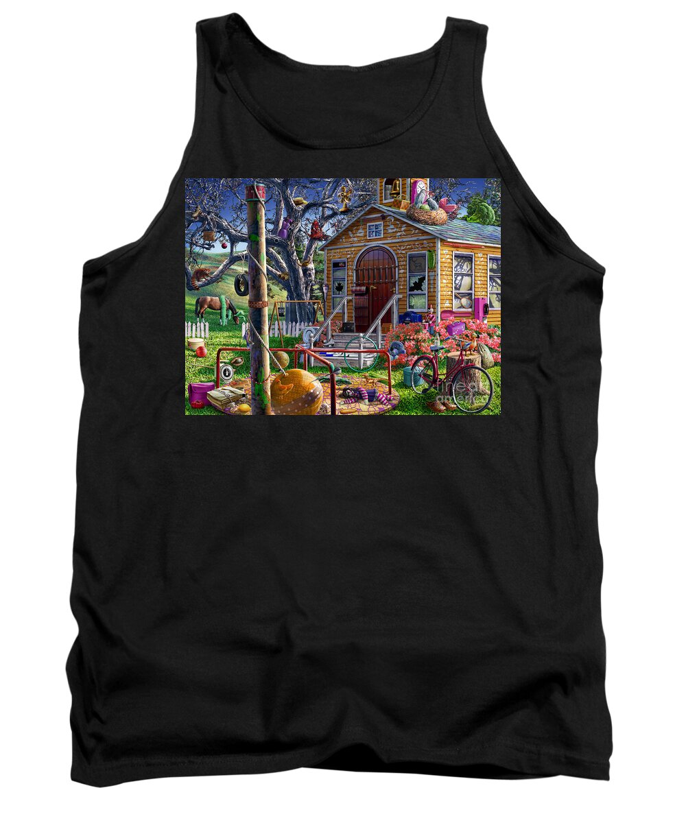 Adrian Chesterman Tank Top featuring the digital art Cabin by MGL Meiklejohn Graphics Licensing