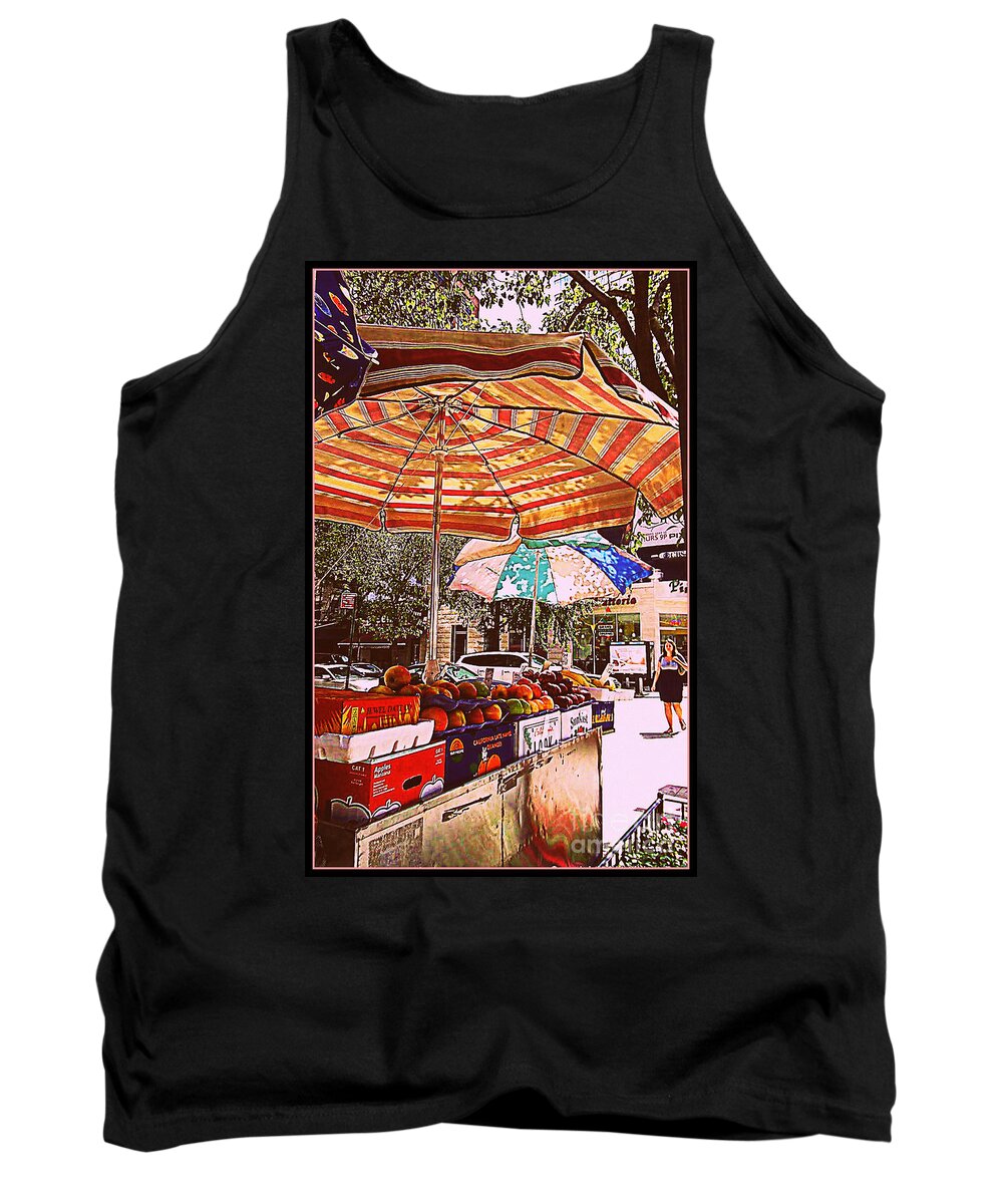 Fruitstand Tank Top featuring the photograph California Oranges by Miriam Danar