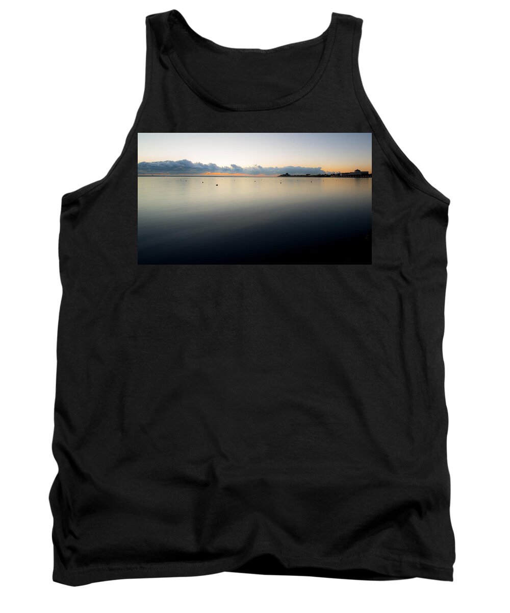 Sunrise Tank Top featuring the photograph Calm Michigan by David Downs