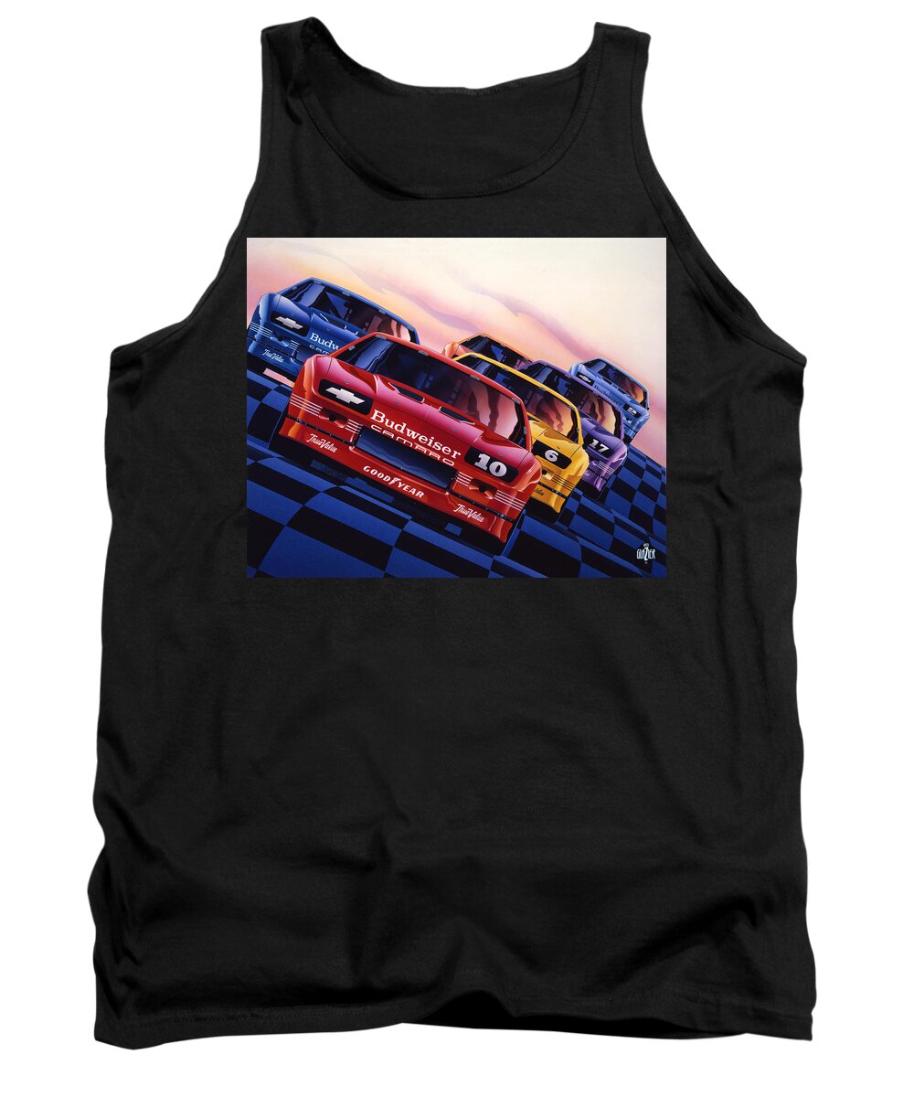 Camaro Poster Tank Top featuring the painting Camaro 1990 IROC Poster Art by Garth Glazier