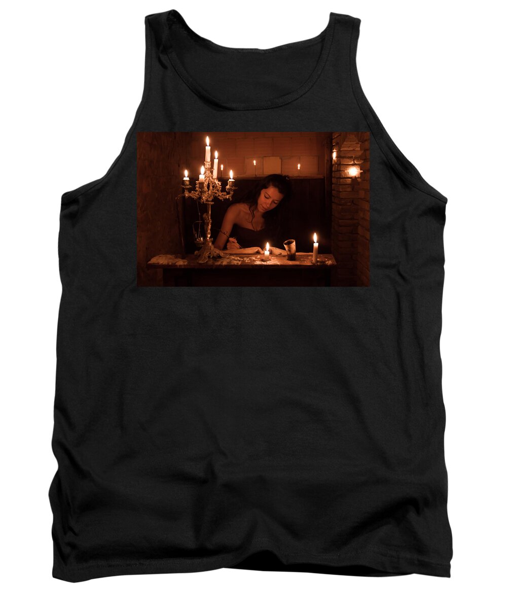 Candle Tank Top featuring the photograph Candlelight Fantasia by AM FineArtPrints