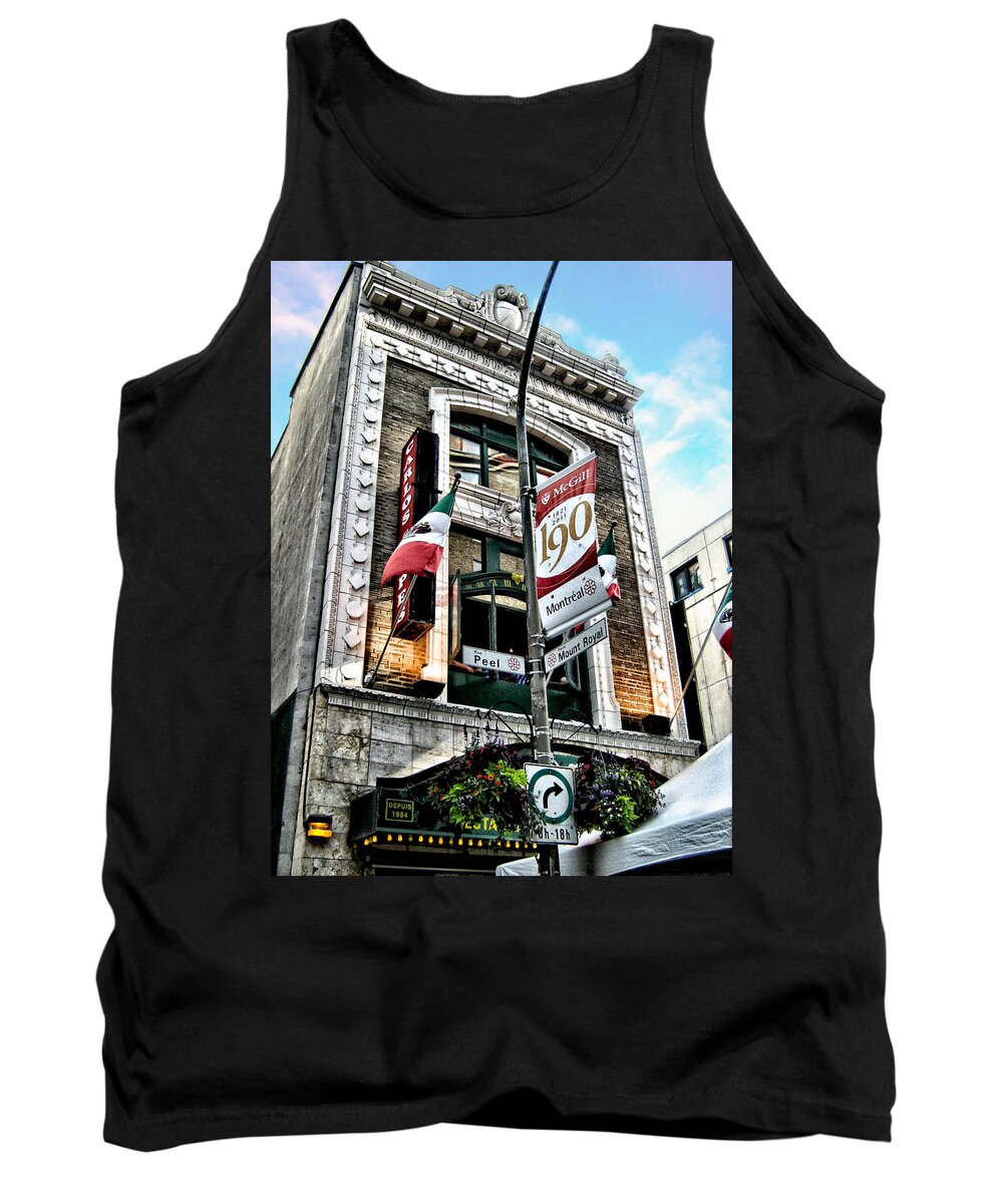 Carlos Tank Top featuring the photograph Carlos and Pepe's Montreal Mexican Bar by Shawn Dall