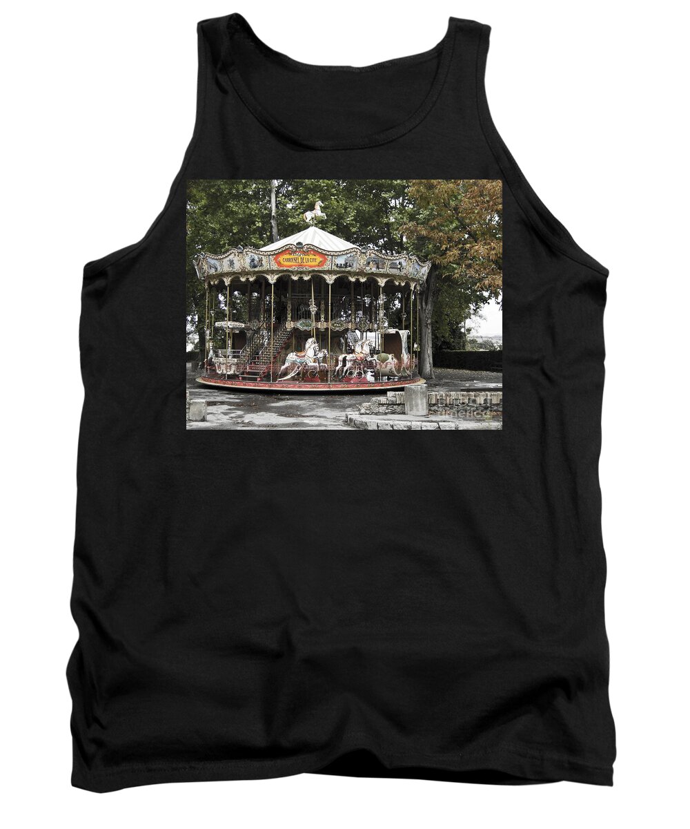 Carousel Tank Top featuring the photograph Carousel by Victoria Harrington