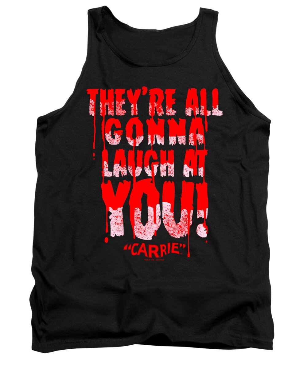  Tank Top featuring the digital art Carrie - Laugh At You by Brand A