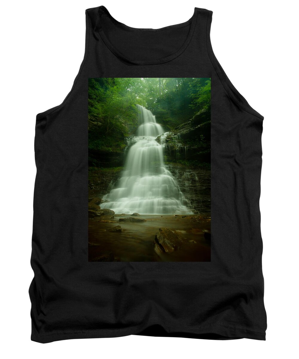 Waterfall Tank Top featuring the photograph Cathedral Falls by Shane Holsclaw
