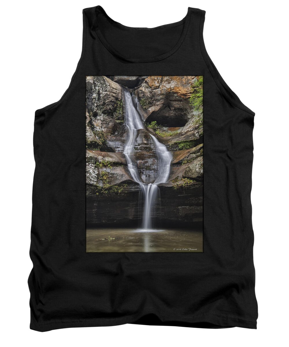 Waterfall Tank Top featuring the photograph Cedar Falls by Erika Fawcett