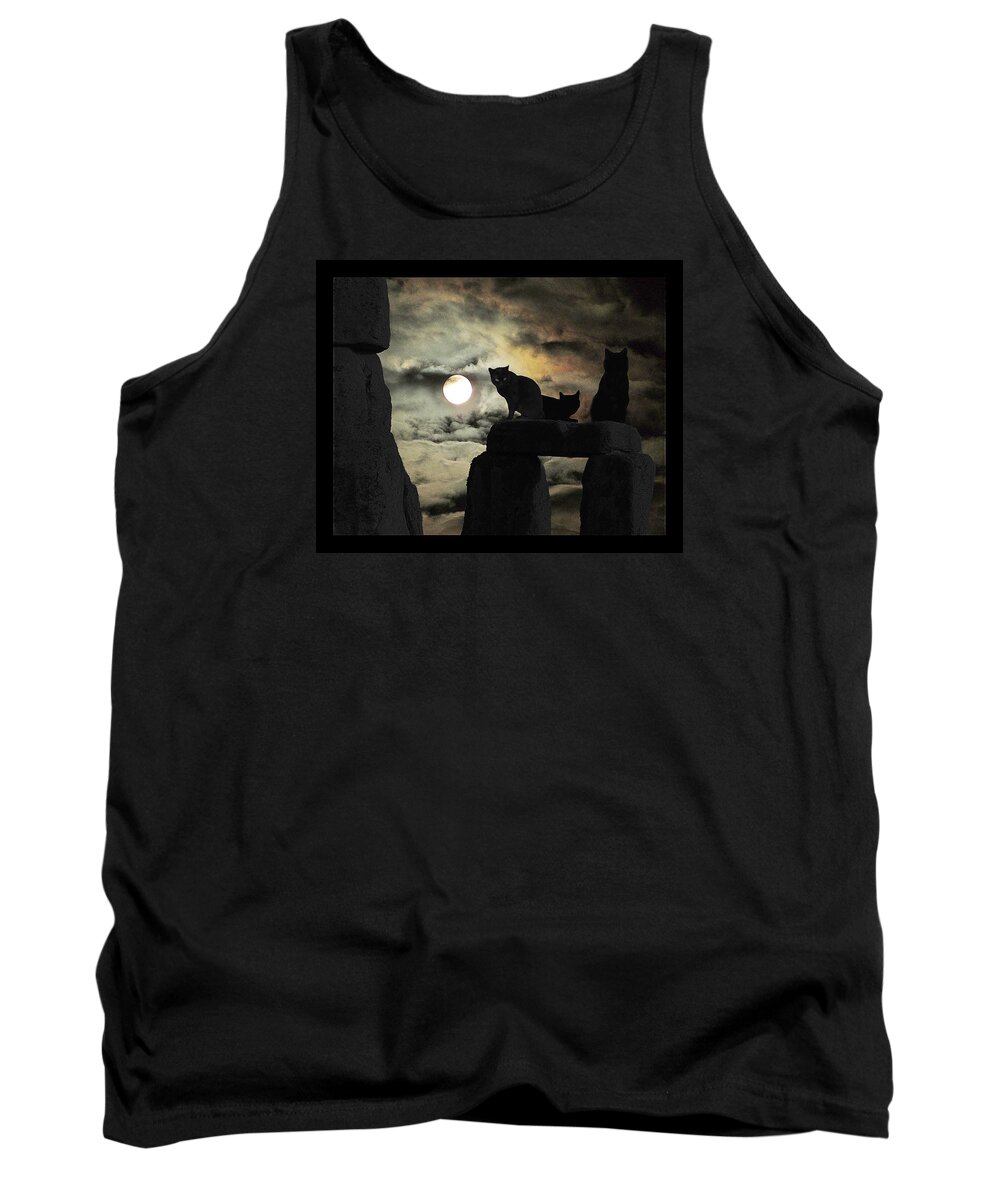 Celtic Nights Tank Top featuring the photograph Celtic Nights Selective Coloring by I'ina Van Lawick