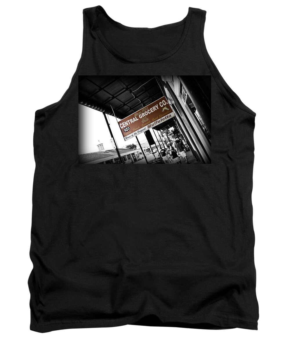 Black & White Tank Top featuring the photograph Central Grocery by Scott Pellegrin