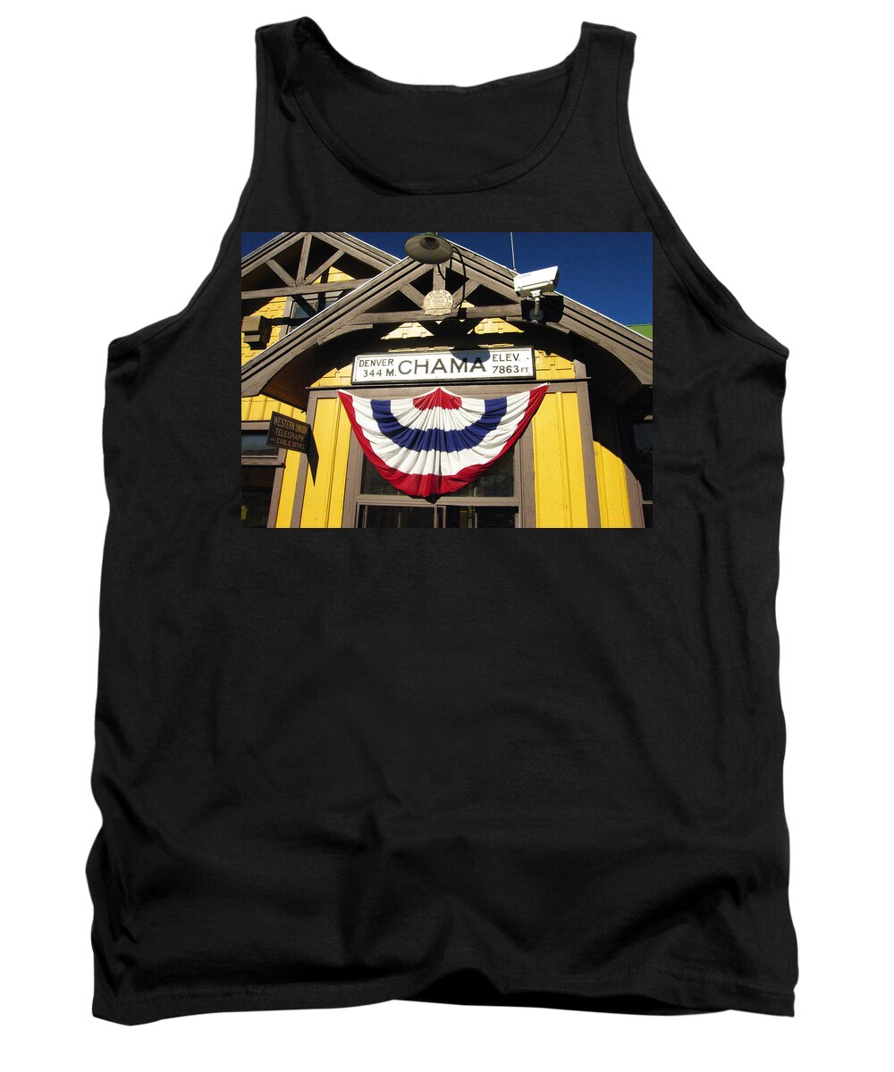 Chama Tank Top featuring the photograph Chama Train Station by Kurt Van Wagner