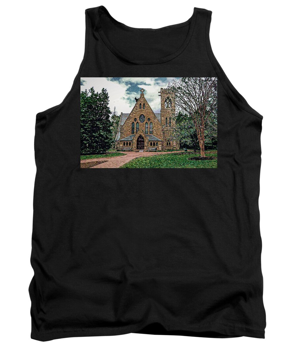 Chapel Tank Top featuring the photograph Chapel at University of Virginia by Jerry Gammon