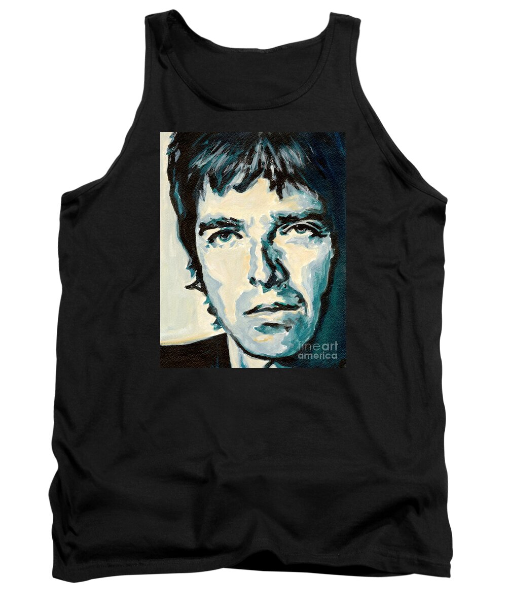 English Rock Musician Tank Top featuring the painting Noel Gallagher by Tanya Filichkin