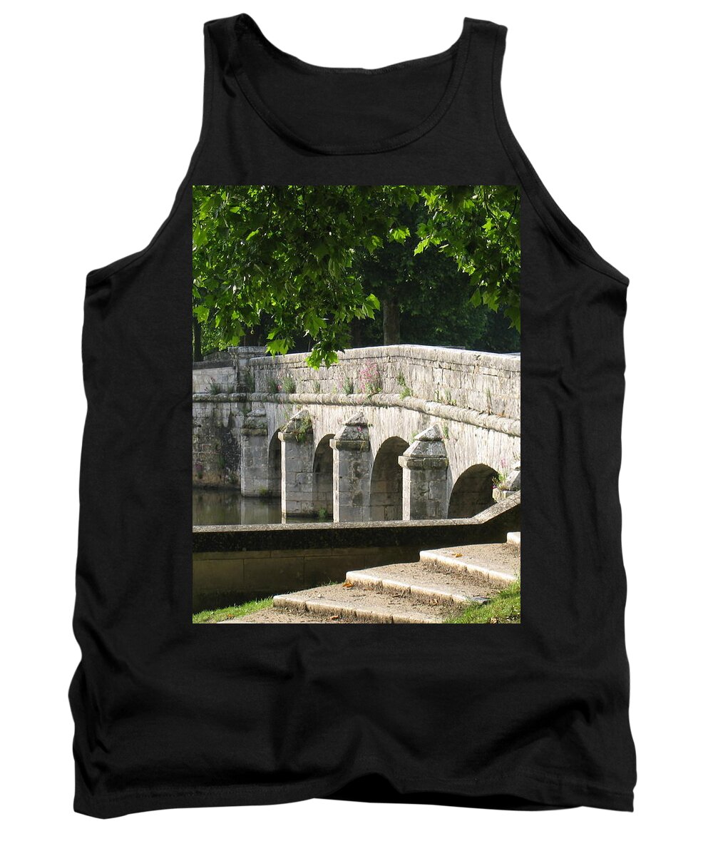 Loire Valley Tank Top featuring the photograph Chateau Chambord Bridge by HEVi FineArt