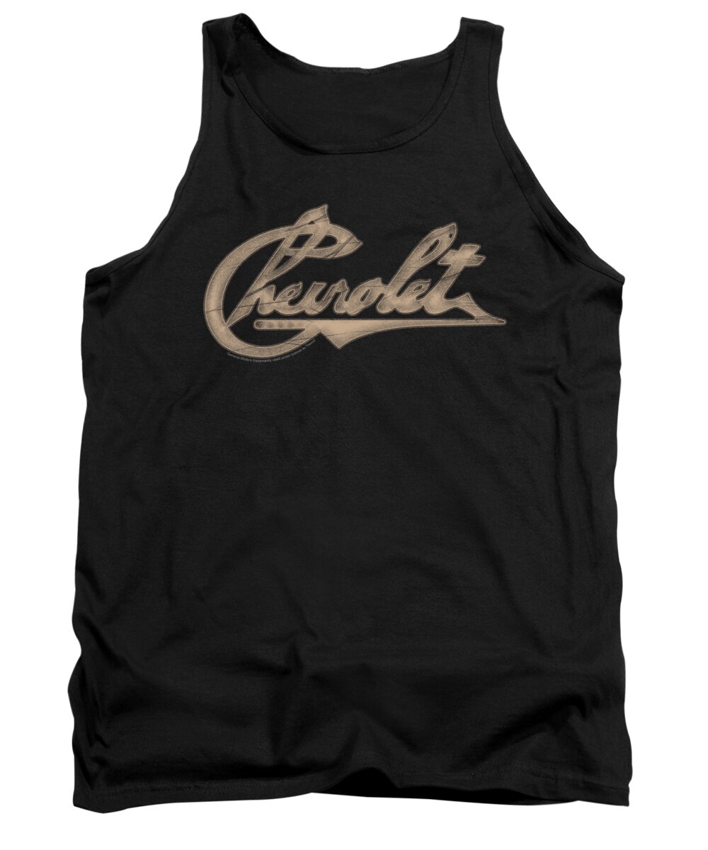  Tank Top featuring the digital art Chevrolet - Chevy Script by Brand A