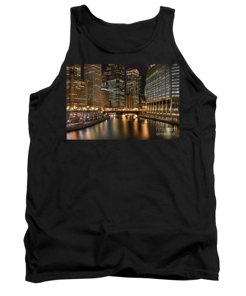 Chicago Tank Top featuring the photograph Chicago River by Scott Wood