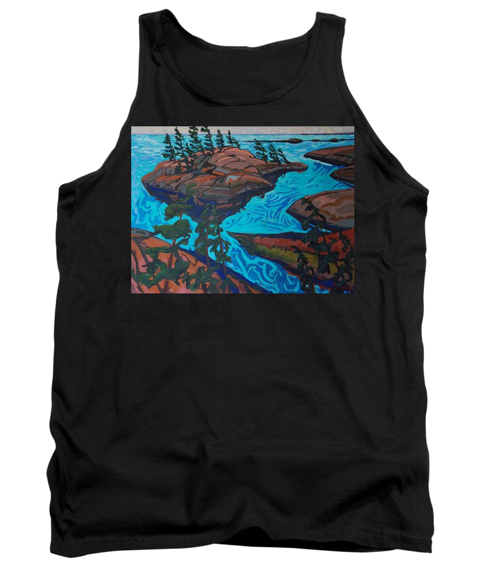 Chadwick Tank Top featuring the painting Chickanishing Creek by Phil Chadwick