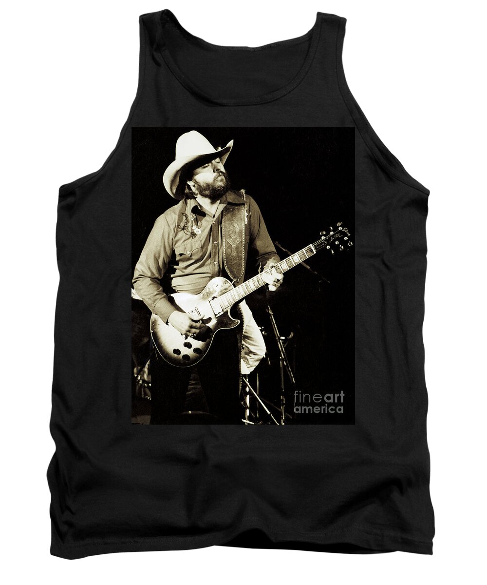 Concert Photos For Sale Tank Top featuring the photograph Classic Toy Caldwell of The Marshall Tucker Band at The Cow Palace - New Years Concert by Daniel Larsen