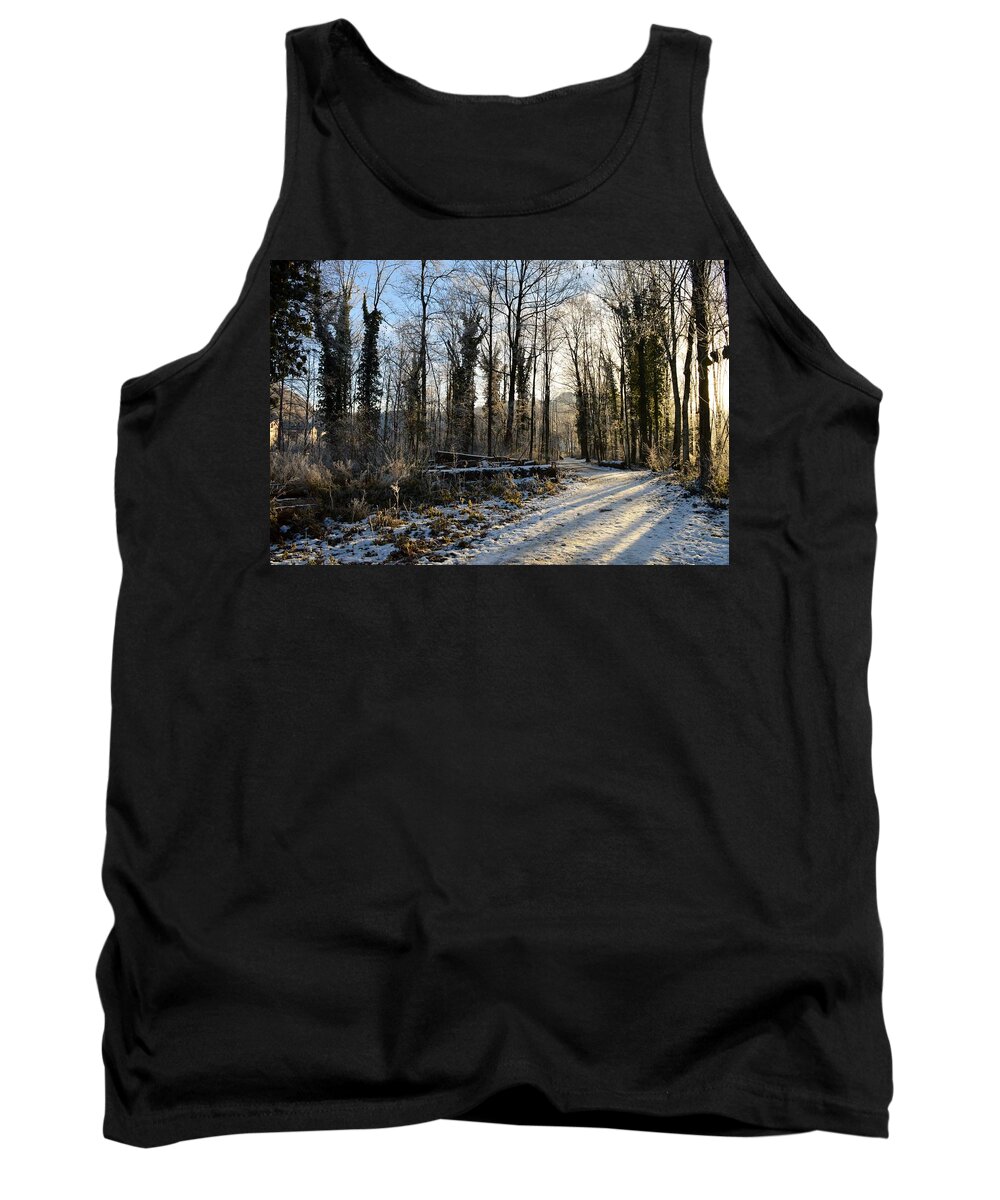 Landscape Tank Top featuring the photograph Cold morning by Felicia Tica