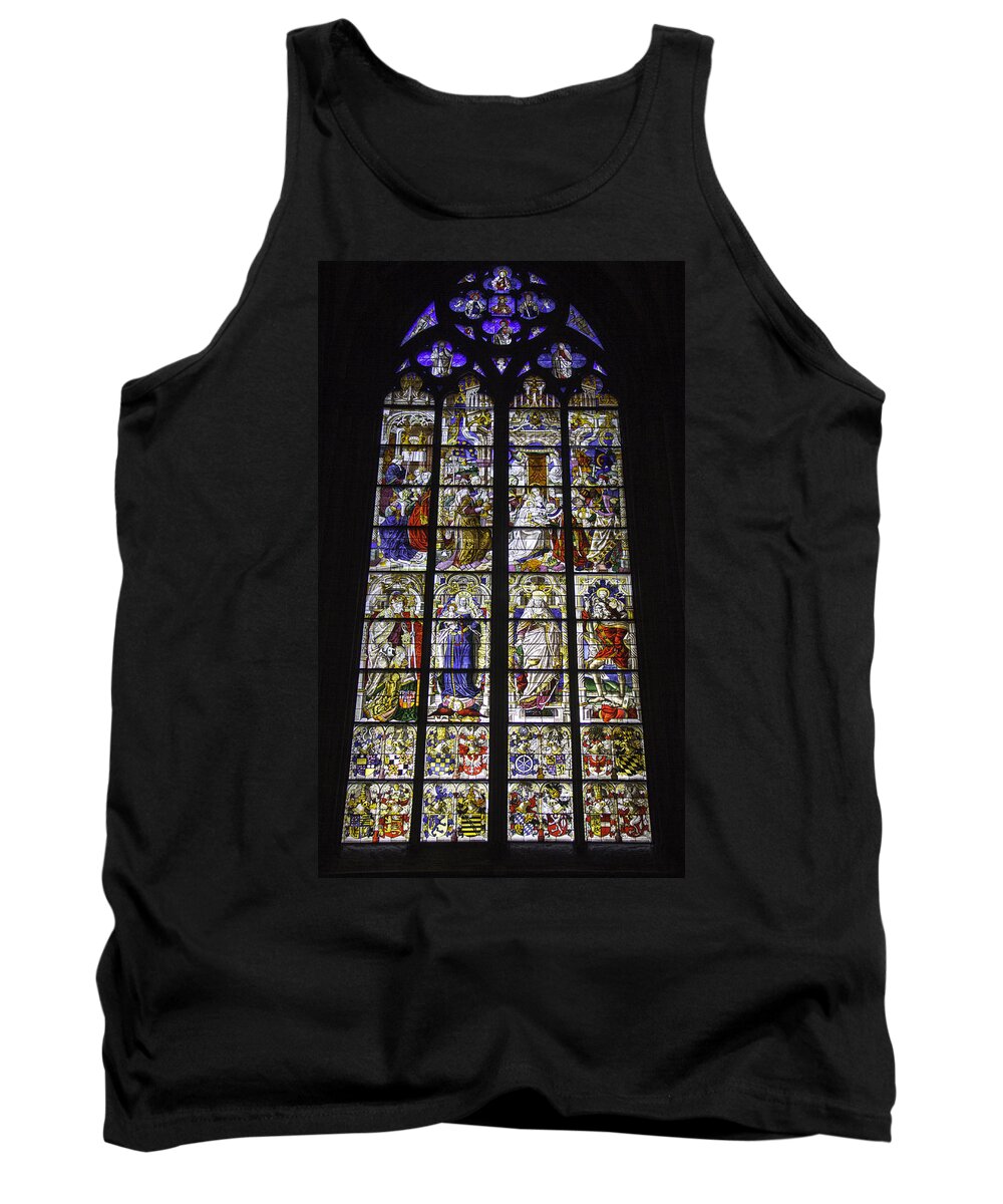 Cologne Cathedral Tank Top featuring the photograph Cologne Cathedral Stained Glass Window of the Three Holy Kings by Teresa Mucha