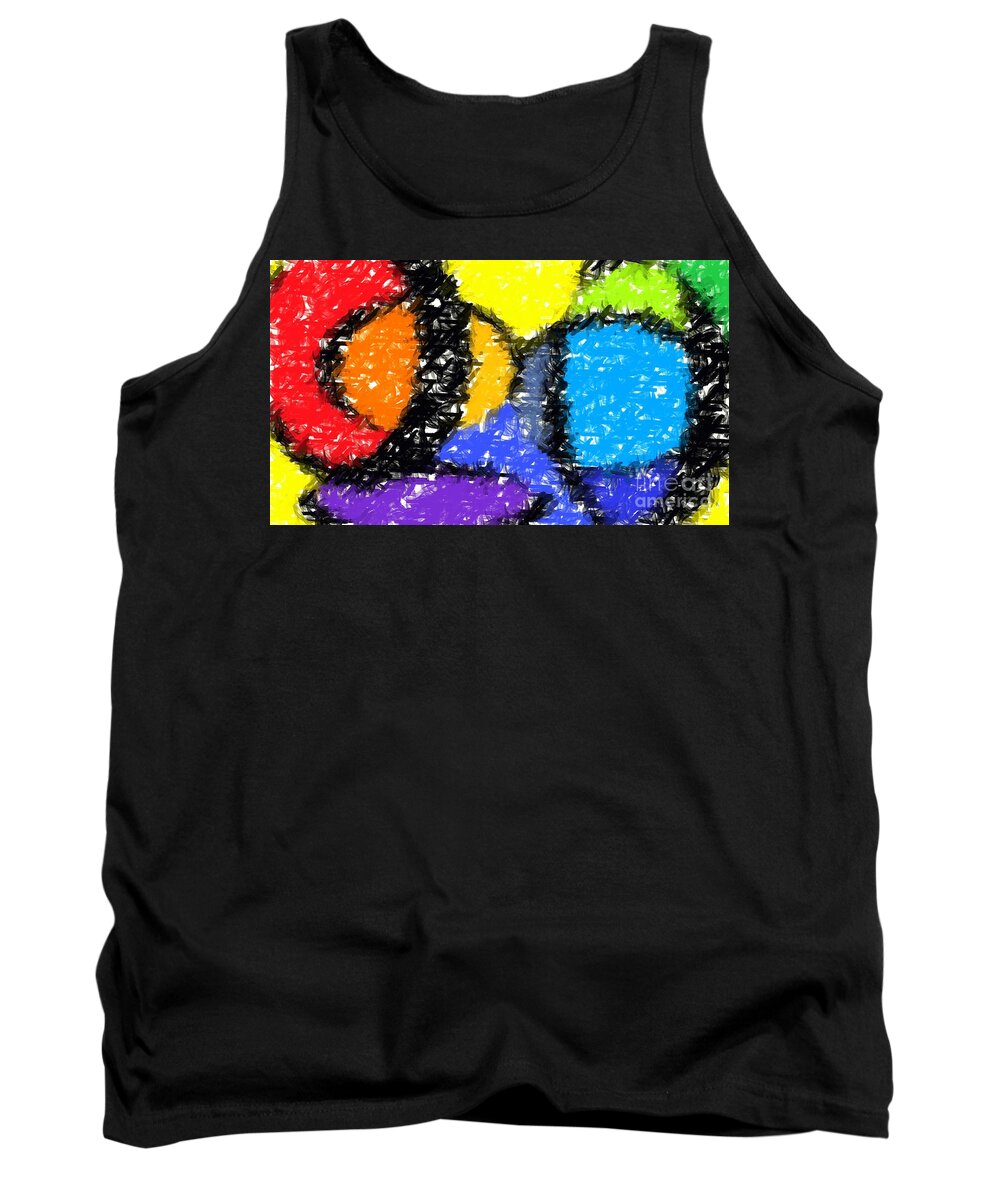 Abstract Tank Top featuring the digital art Colorful Abstract 3 by Chris Butler