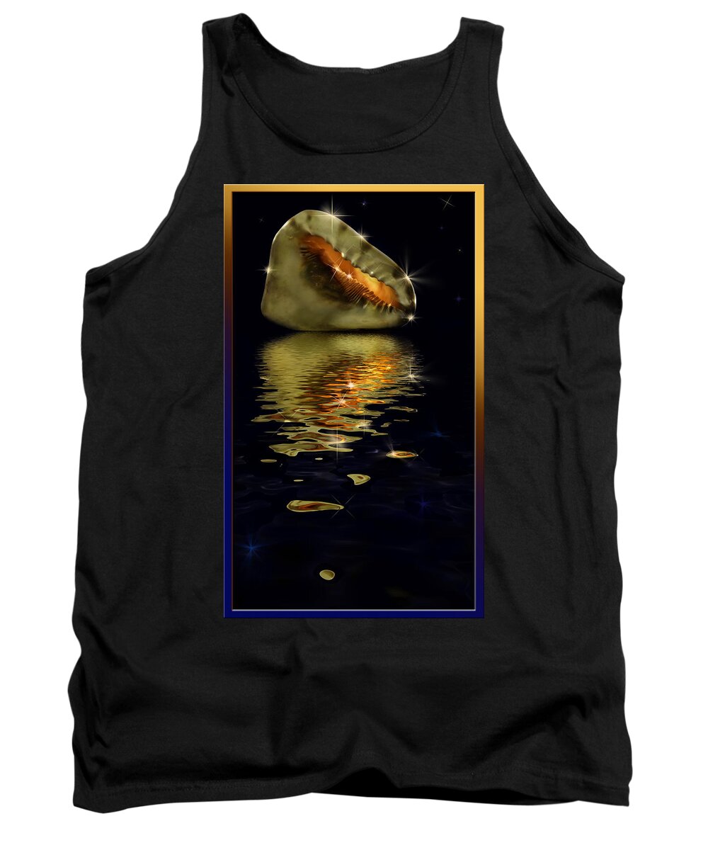 Conch Tank Top featuring the photograph Conch sparkling with reflection by Peter V Quenter