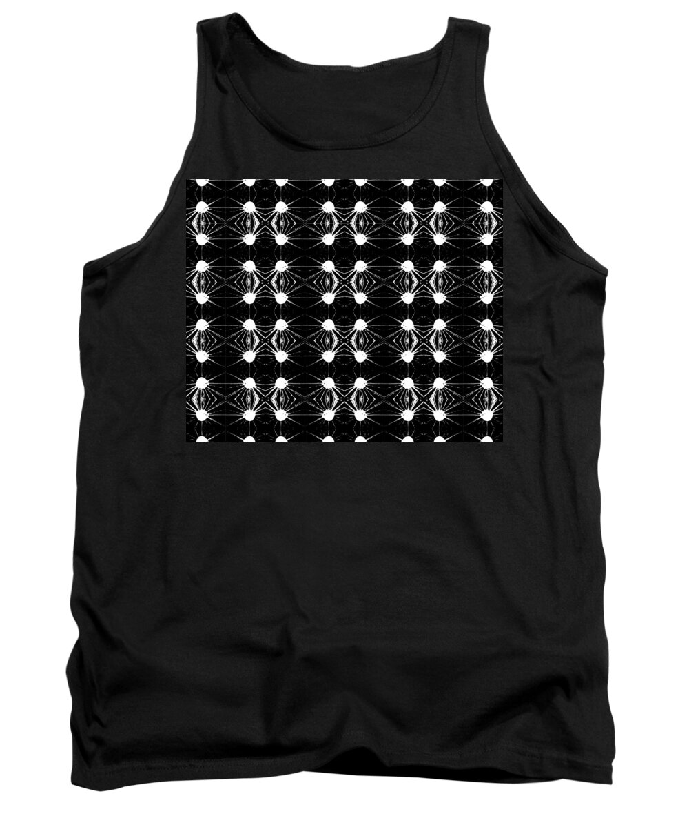 Black And White Tank Top featuring the photograph Cosmic Dots by Mary Cloninger