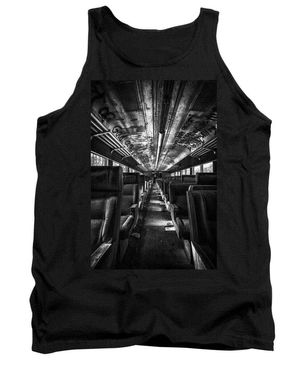 Urbex Tank Top featuring the photograph Crazy train by Rob Dietrich