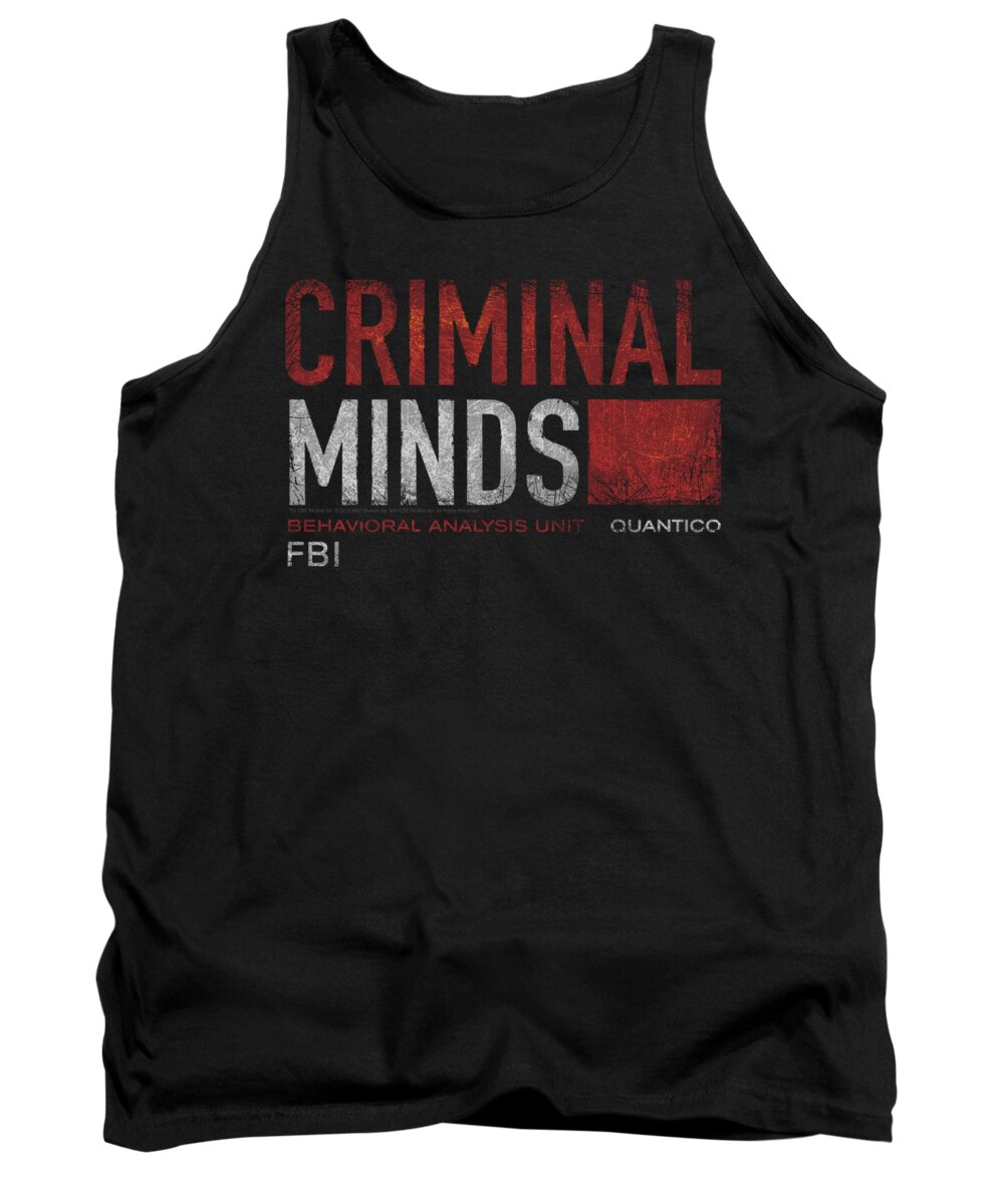 Criminal Minds Tank Top featuring the digital art Criminal Minds - Title Card by Brand A