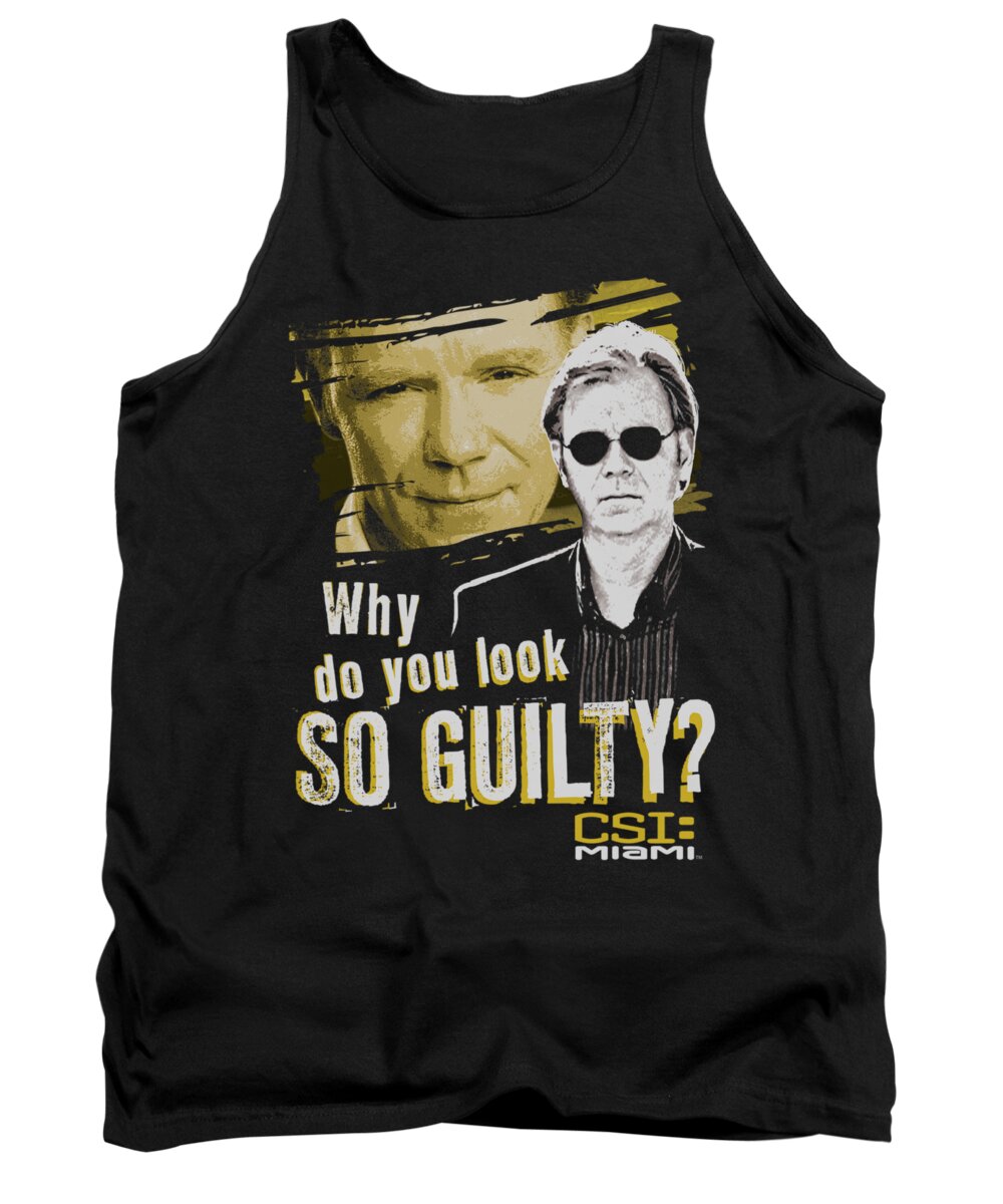  Tank Top featuring the digital art Csi Miami - So Guilty by Brand A